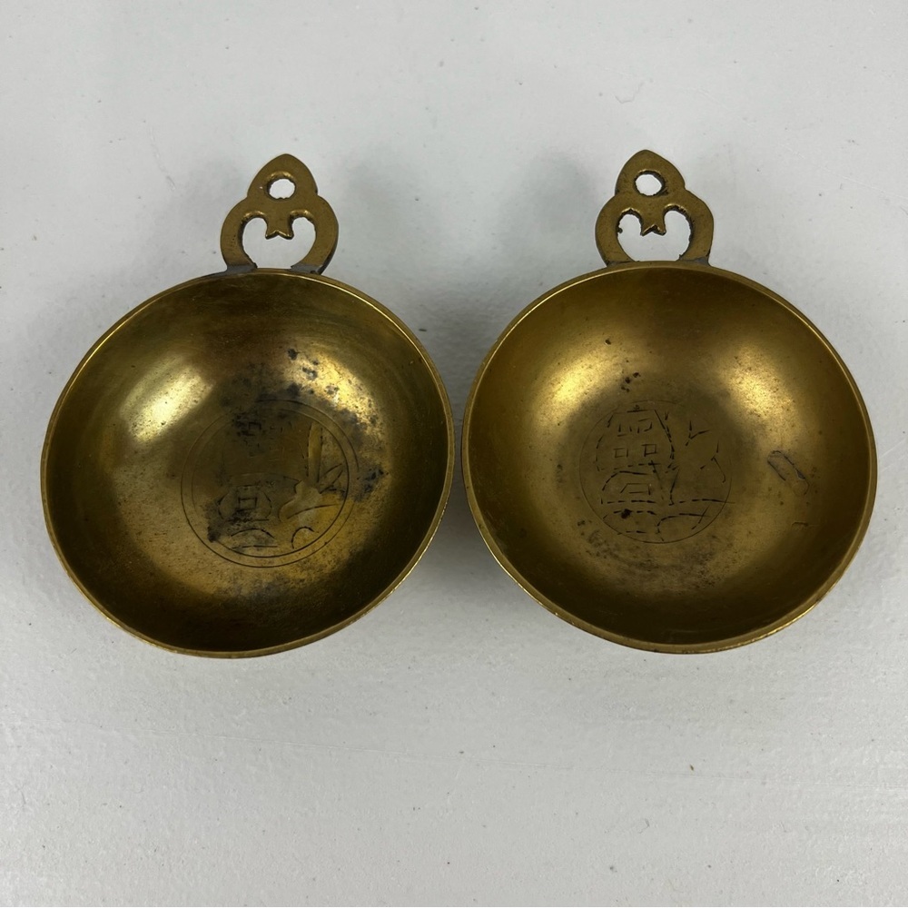 Antique Brass Porringer Bowls - China
